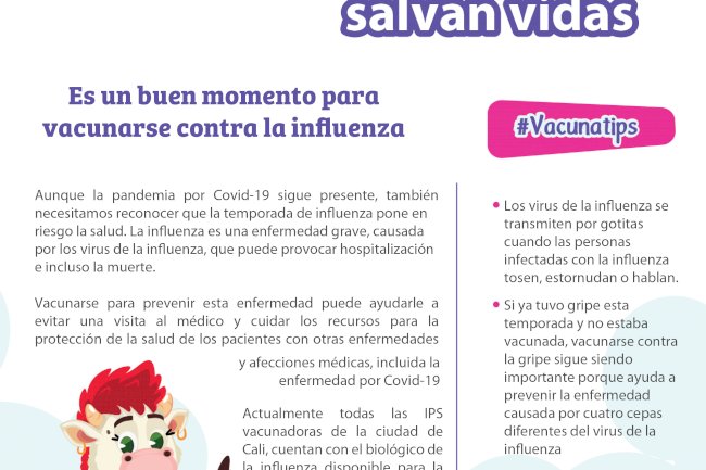 Hoy, es un buen momento para vacunarse contra la influenza