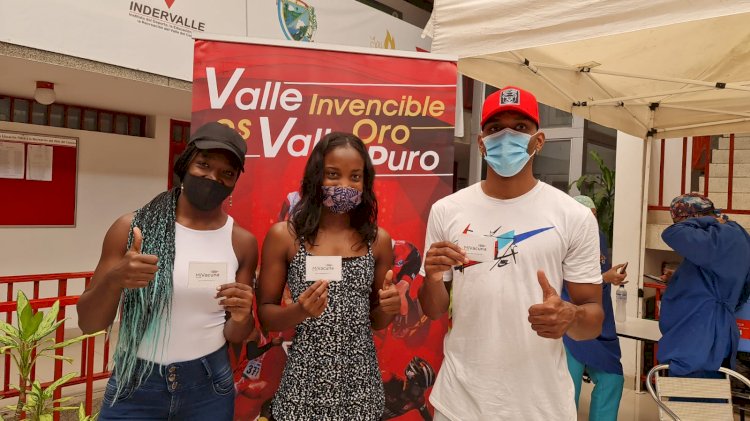 La Gobernación del Valle y la ESE Suroriente, a través de INDERVALLE, vacunaron a atletas y entrenadores del Departamento.