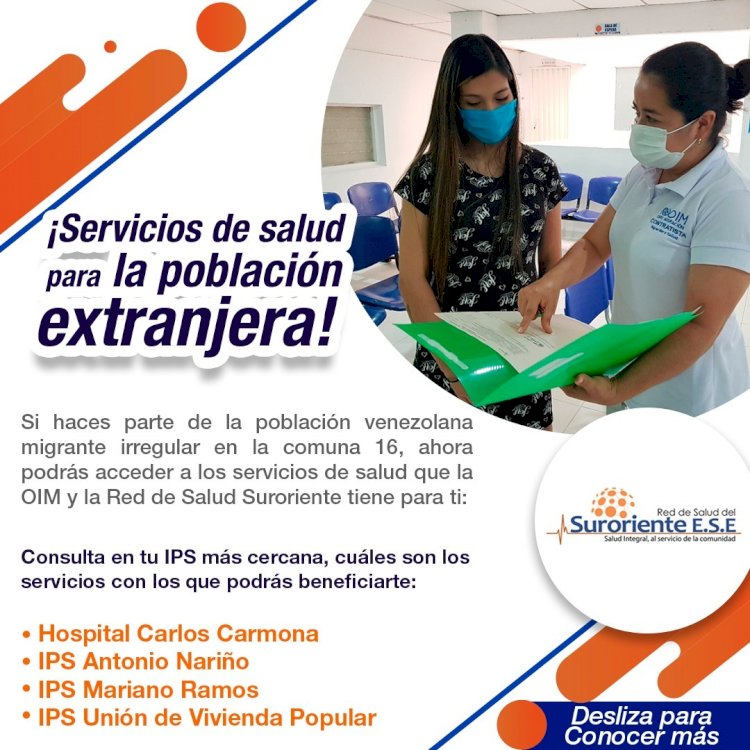 OIM y ESE Suroriente renuevan convenio asistencial para la atención a población migrante irregular venezolana.
