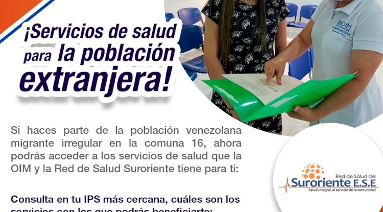 OIM y ESE Suroriente renuevan convenio asistencial para la atención a población migrante irregular venezolana.
