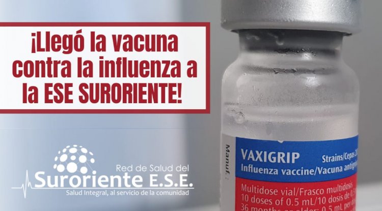 Vacuna contra la influenza ya está disponible en la Red de Salud Suroriente