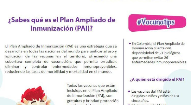 ¿Sabes qué es el Plan Ampliado de Inmunización (PAI)? Aqui te contamos