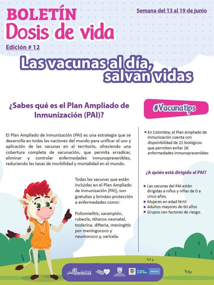 ¿Sabes qué es el Plan Ampliado de Inmunización (PAI)? Aqui te contamos