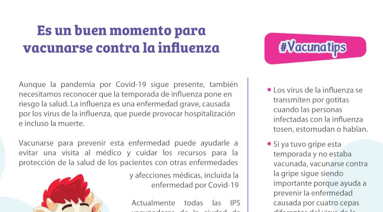 Hoy, es un buen momento para vacunarse contra la influenza