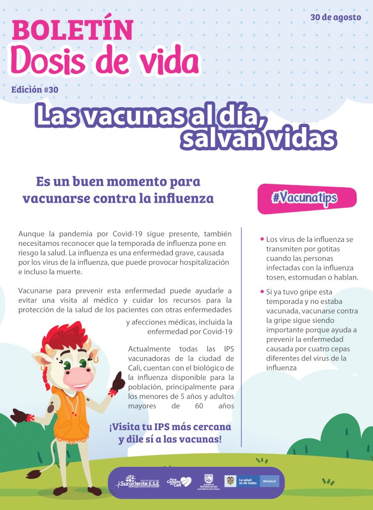 Hoy, es un buen momento para vacunarse contra la influenza